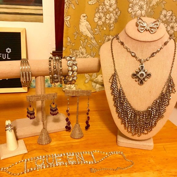 Anthropologie Jewelry - Art Deco-Inspired Crystal Jewelry Wardrobe 11 Piece Bundle